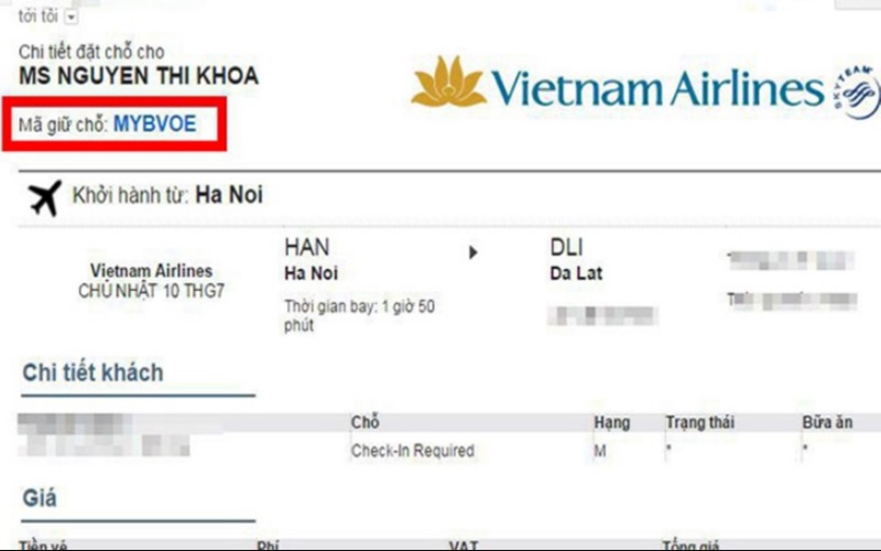 Đặt vé thành công bạn sẽ nhận được vé điện tử trong mail