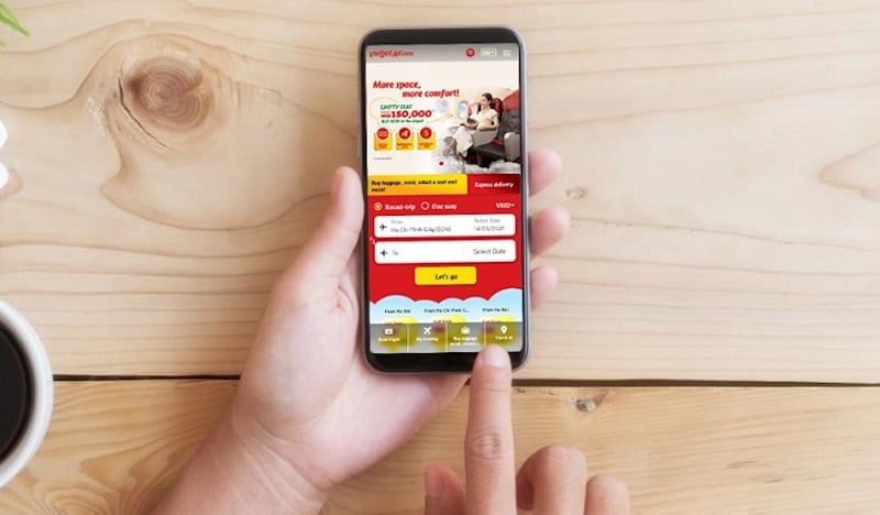 Kiểm tra vé máy bay Vietjet qua app trên di động