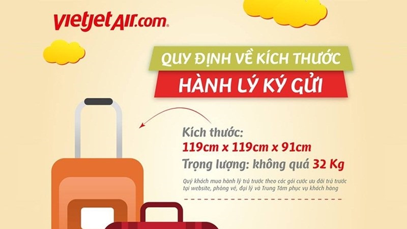 Quy định chi tiết về hành lý ký gửi của Vietjet Air