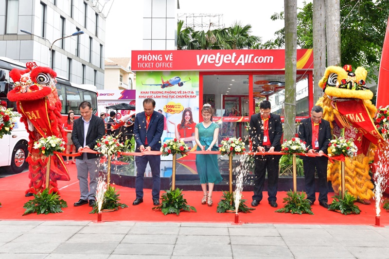 Phòng vé máy bay Vietjet ở HCM