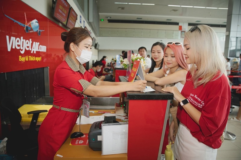 Phòng vé của Vietjet Air đặt tại miền Trung