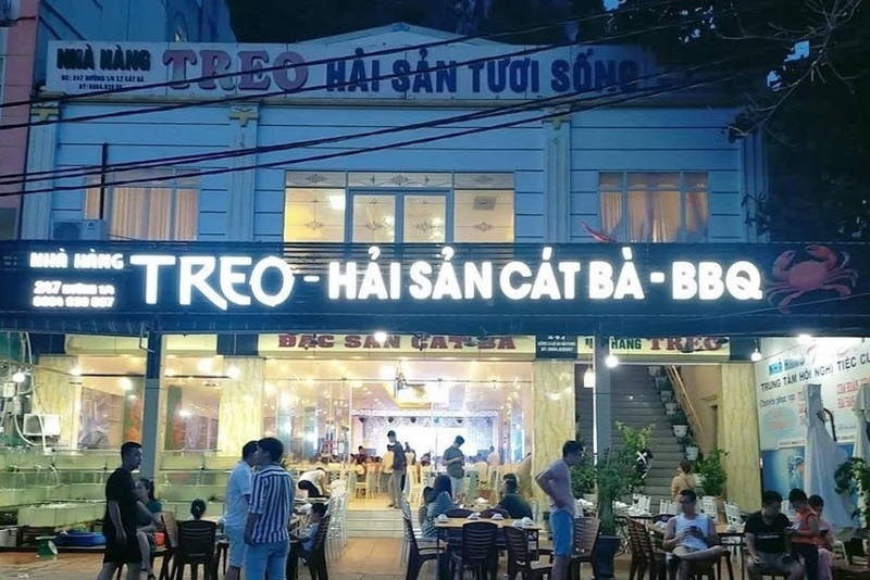 Nhà hàng Treo là một trong những nhà hàng Cát Bà có tiếng về các món hải sản tươi ngon.