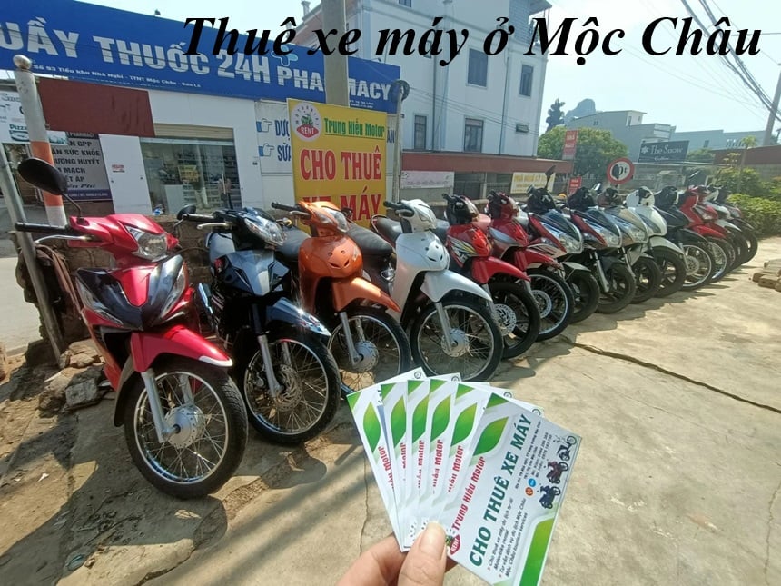 Địa chỉ thuê xe máy Mộc Châu uy tín, thuê xe máy ở Mộc Châu.